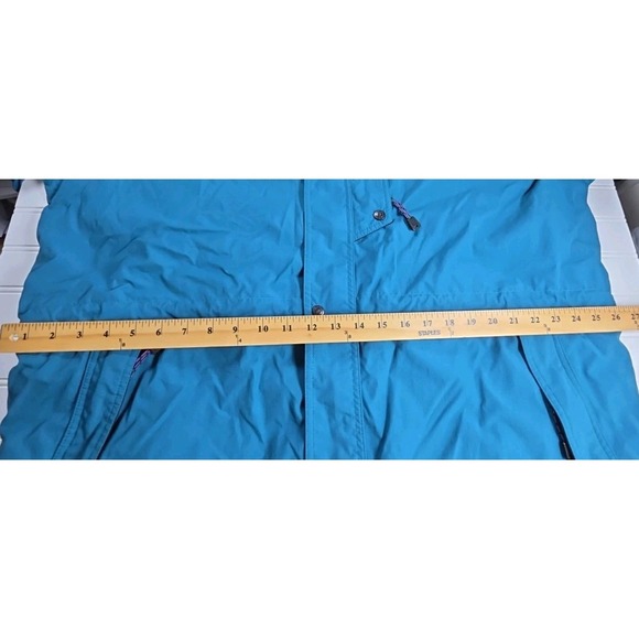 JanSport Ripstop Rain Jacket Men XL BLUE Drawcord Adjustable Waist Hood Full Zip - Picture 8 of 13